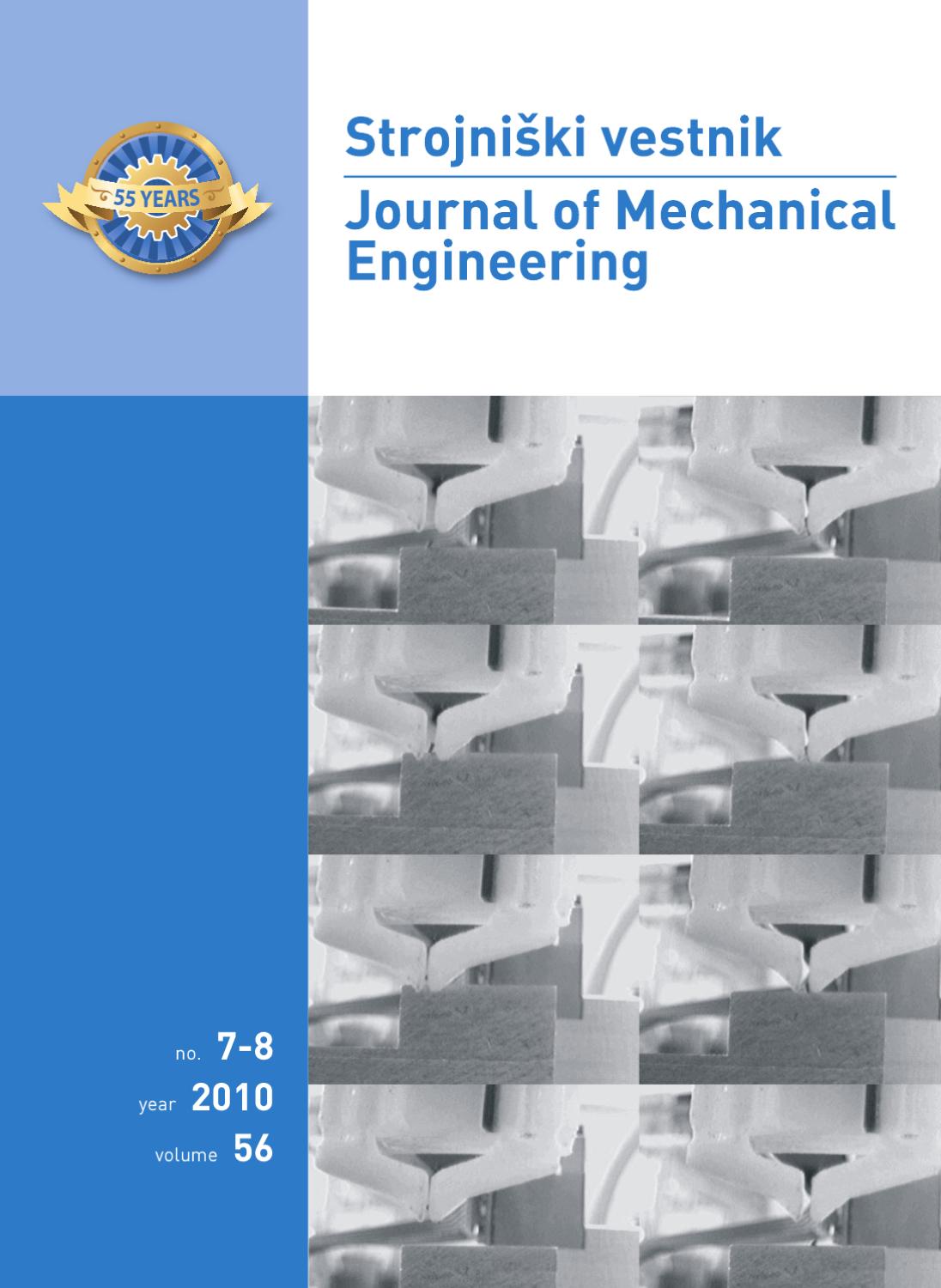 Strojniški vestnik - Journal of Mechanical Engineering